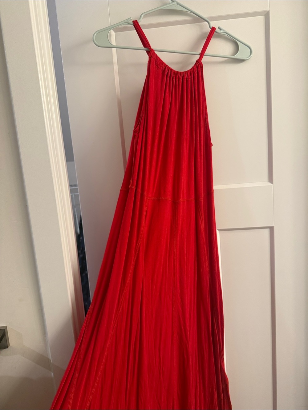 GAP Red Spaghetti-Strap Maxi Dress